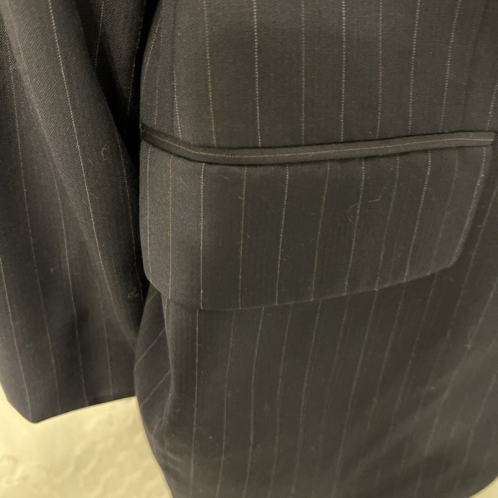 Ralph Lauren Dillards Blue Pinstriped Suit Jacket Mens 41R Sport Coat Blazer - Picture 5 of 16